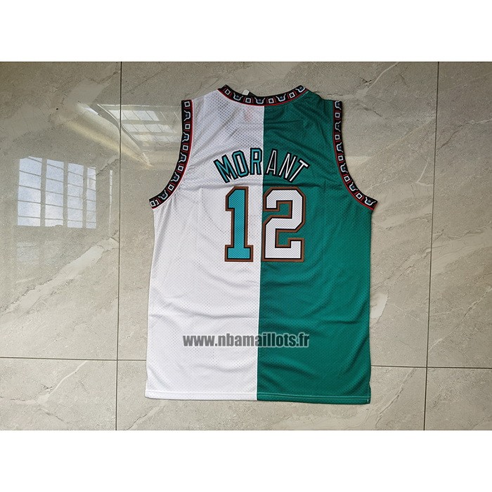 Maillot Memphis Grizzlies Ja Morant NO 12 Split Edition Vert Blanc